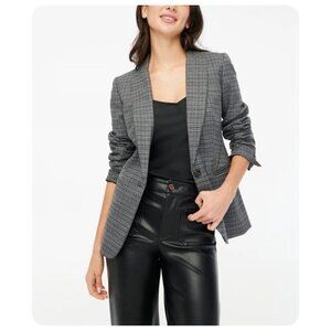 J. Crew One Button Plaid Blazer Jacket sz 10